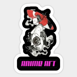 Anime art Kimono Girl Sticker